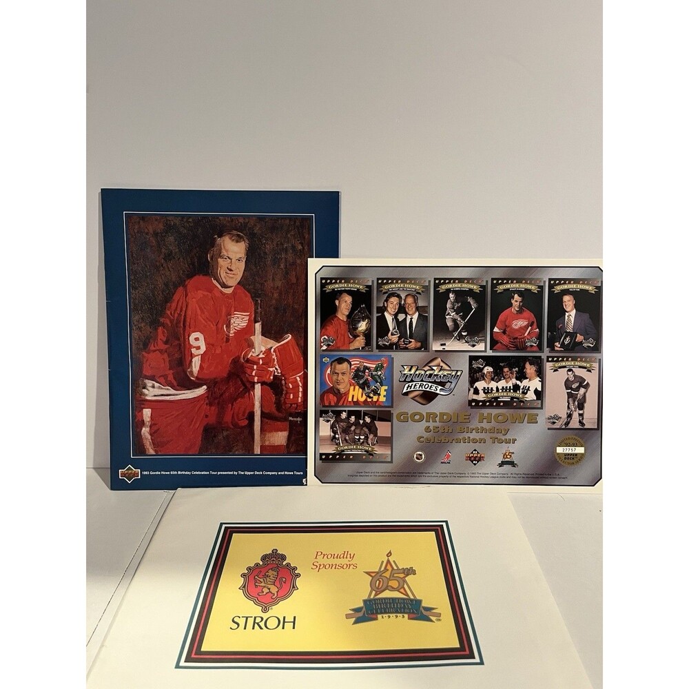 1993 Gordie Howe 65th Birthday Celebration Tour Upper Deck Red Wings Lot
